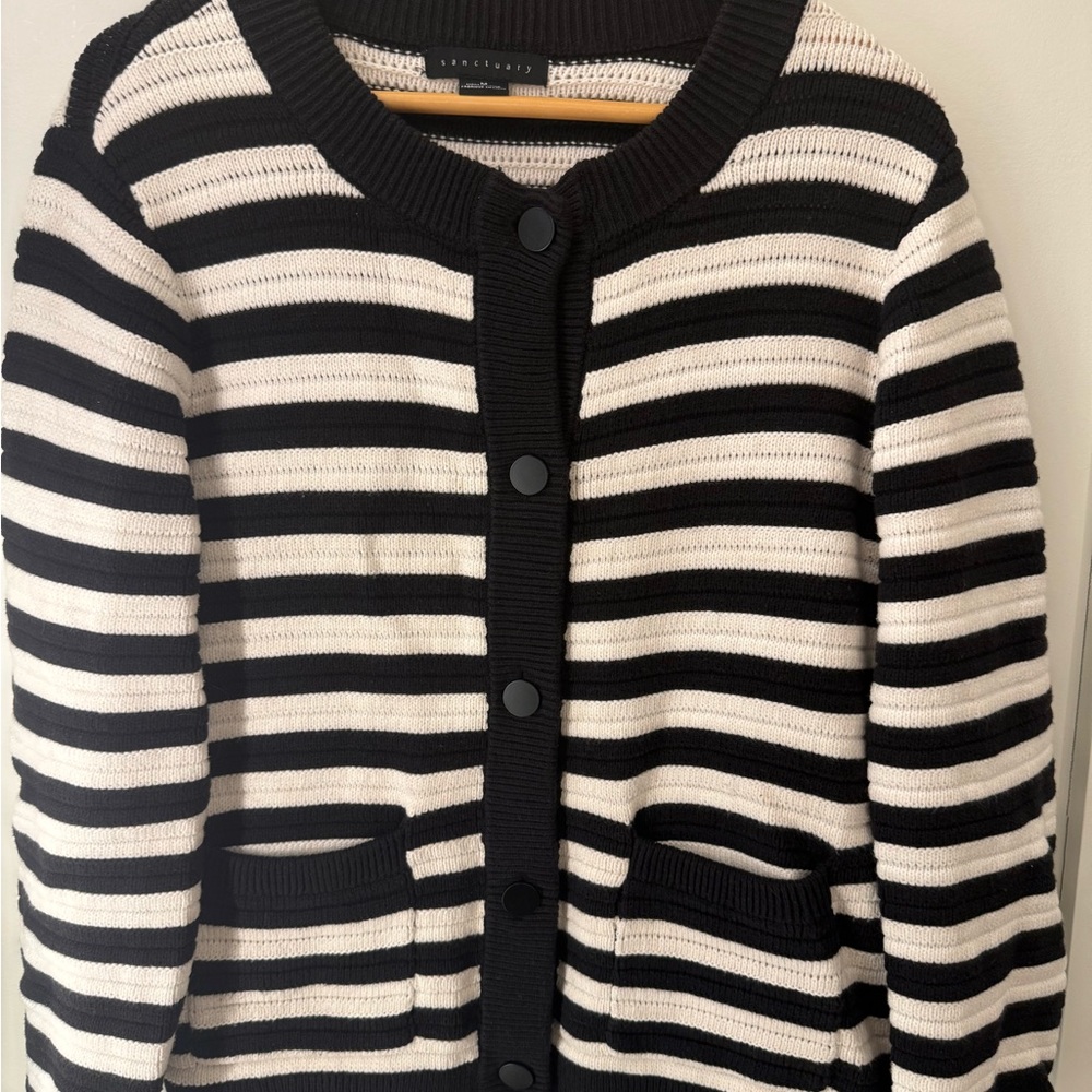 Sanctuary Black and White Knit Sweater